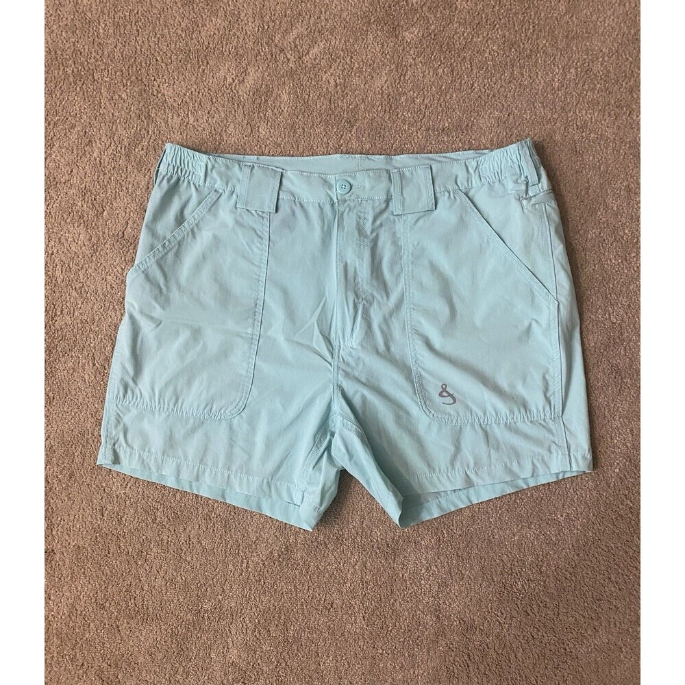 Hook & Tackle Beer Can Island® collection Aqua Color Shorts Lightweight Men’s 40